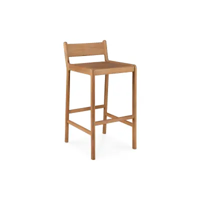 Ethnicraft JACK tabouret de bar outdoor • teck