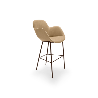 Walter Knoll Sheru High Dining Chair • tubular frame • with armrests