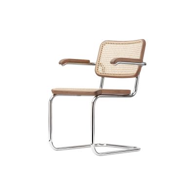 THONET Stuhl Freischwinger mit Armlehnen • Programm S 64