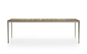 B&B Italia Mirto Outdoor Konsole 200x45 cm mit Tischplatte aus Aluminium oder Iroko ohne Hintergrund