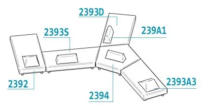 Varaschin Bento Loungesofa • Loungegruppe 575 × 600 cm 