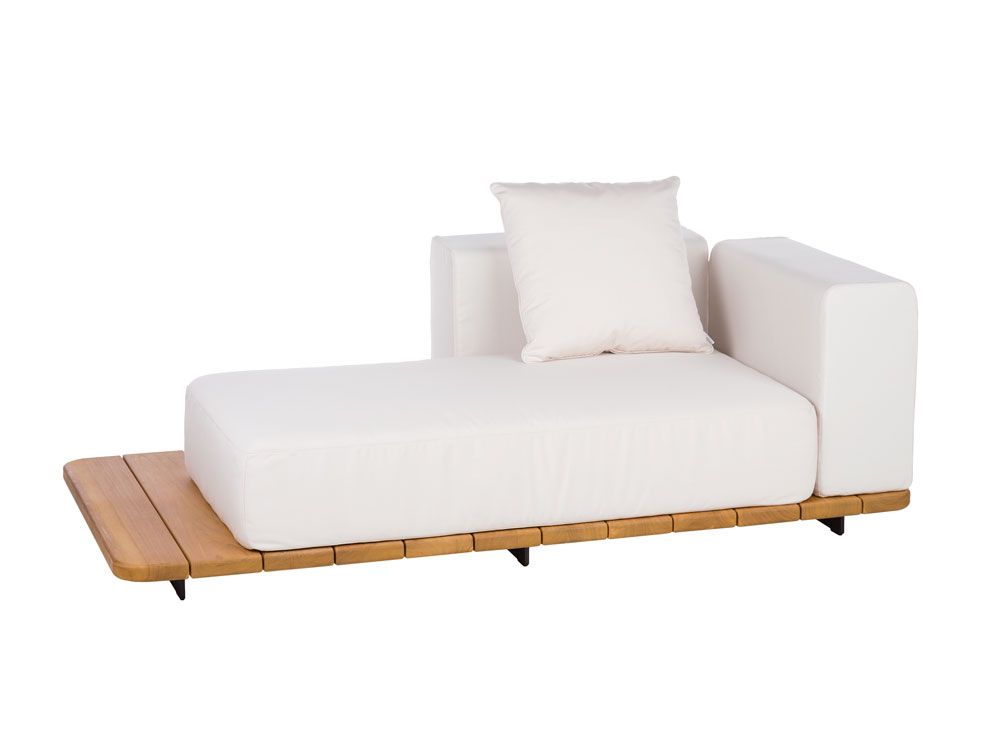 Point Pal Recamiere Modul links 184 cm, Doppelsitz mit Ablagefläche