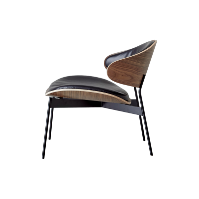 more LUZ armchair | Wooden shell with cushion