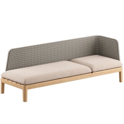 Royal Botania Calypso Lounge offene Chaiselongue mit Kopfteil
