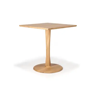 Ethnicraft TORSION table bistrot | chêne - carrée - 70 × 70 × 76 cm