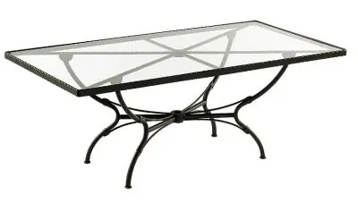 Sifas Kross Esstisch 200 × 100 cm  inkl. Glasplatte