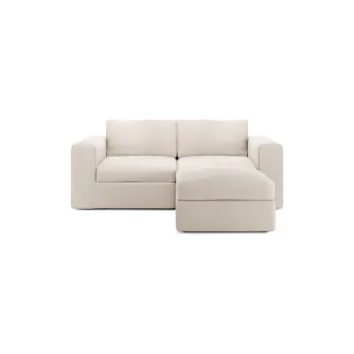 Ethnicraft MELLOW ensemble de canapés modulaire | 2 modules d'extrémité + pouf