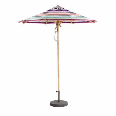 Weishäupl Klassiker Sonnenschirm Acryltuch Multicolor Flaschenzug & Knick Ø 300 cm - Express Lieferung 