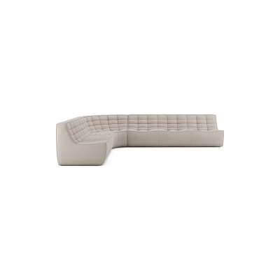 Ethnicraft N701 Modular Sofa Set | 2-Sitzer + 3-Sitzer + Eckmodul rund