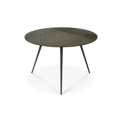 Ethnicraft LUNA table basse | Lava Linear - Whiskey - 65 x 65 x 41 cm