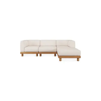 Ethnicraft MONOCLE ensemble de canapés modulaire outdoor | canapé 1 place + daybed + module d'extrémité