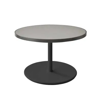 Cane-line Go Loungetisch | Gestell Ø 60, mit Aluminium-/Keramikplatte Ø 75 cm