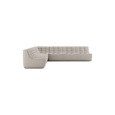 Ethnicraft N701 Modular Sofa Set | 2-Sitzer + 3-Sitzer + Eckmodul eckig