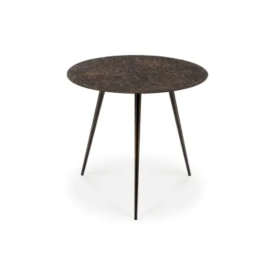 Ethnicraft LUNA table basse | Minerals Lava Whisky - 50 x 50 x 45 cm