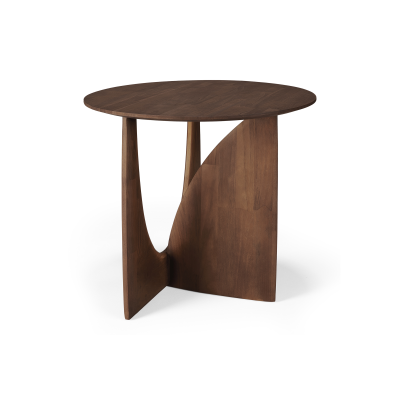 Ethnicraft GEOMETRIC Beistelltisch  |  Teakbraun - 51 × 51 × 50cm | 20% Outletrabatt