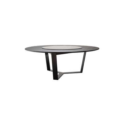 more PERO table | round with inset Lazy Susan