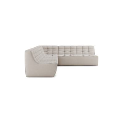 Ethnicraft N701 Modular Sofa Set | 2 × 2-Sitzer + Eckmodul eckig