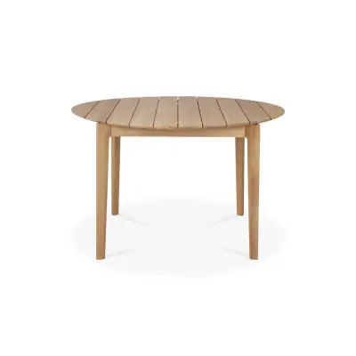 Ethnicraft BOK table de repas outdoor • teck • ronde