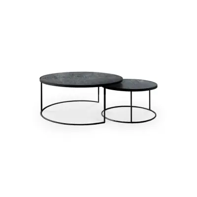 Ethnicraft NESTING table basse | ronde - lot de 2