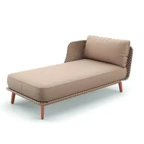 Dedon Mbarq Daybed in Terracotta und Chestnut ohne Hintergrund