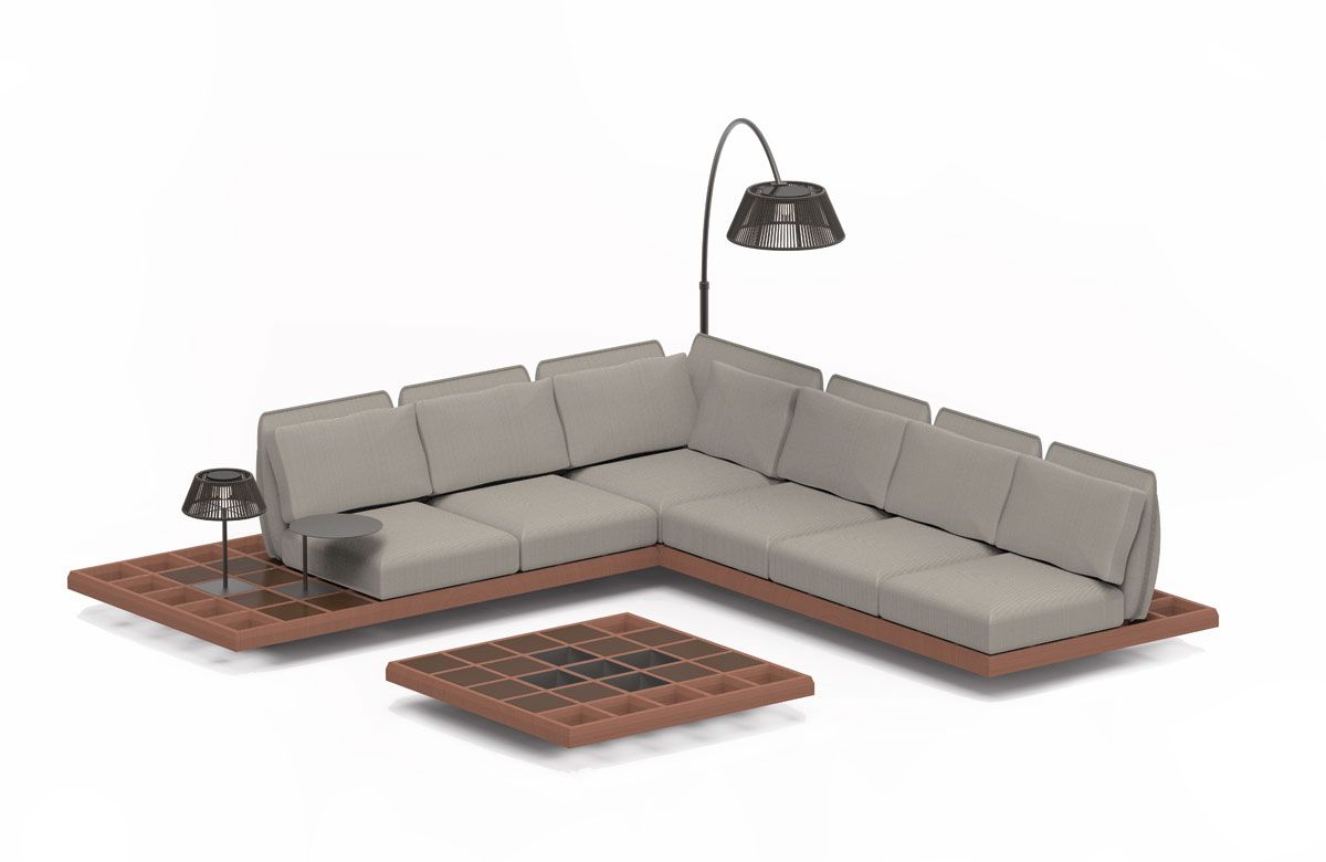 Royal Botania Lounge Set Mozaix 01 Mahagoni inkl. Kissenset Kategorie B