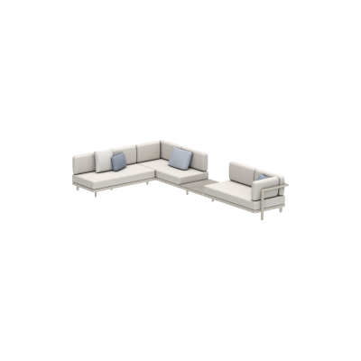 Royal Botania Alura Lounge • Ecksofa 11 • mit Ablage • 410 cm