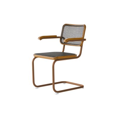 THONET Stuhl Freischwinger mit Armlehnen • Programm S 64 V Edition Herkner
