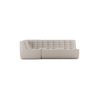 Ethnicraft N701 Modular Sofa Set | 2-Sitzer + Eckmodul eckig