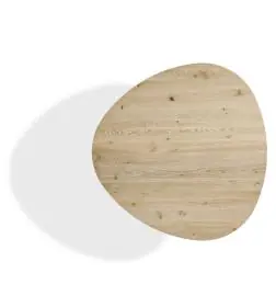 Draenert Trilope Tischplatte aus hellem Holz ohne Hintergrund