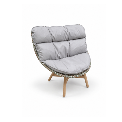 DEDON MBRACE Loungesessel Hochlehner • Teakholzgestell | 15% Outletrabatt - Chestnut
