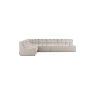 Ethnicraft N701 Modular Sofa Set | 1-Sitzer + 3-Sitzer + Eckmodul eckig