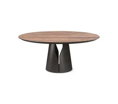 Cattelan Italia GIANO table à manger ronde • plateau en bois • 3 tailles