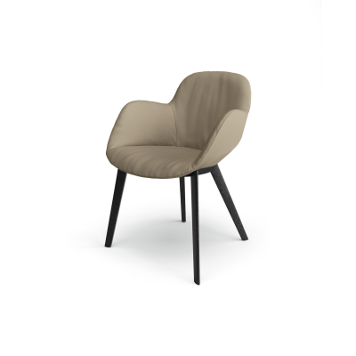 Walter Knoll Sheru Stuhl • Massivholzgestell • mit Armlehnen