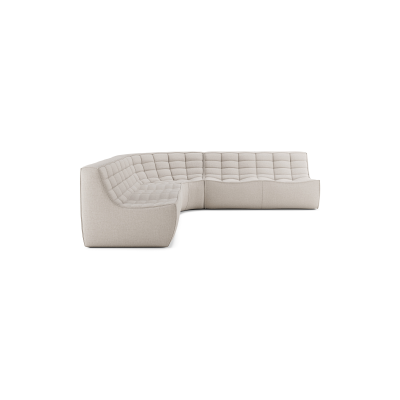 Ethnicraft N701 Modular Sofa Set | 2 × 2-Sitzer + Eckmodul rund