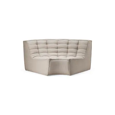 Ethnicraft N701 canapé modulaire | module d'angle arrondi 90°