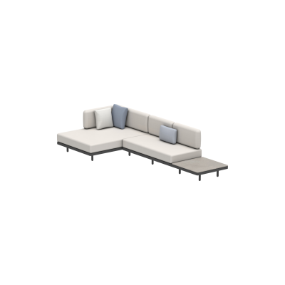 Royal Botania Alura Lounge • Ecksofa 16 • mit Ablage • 365 cm